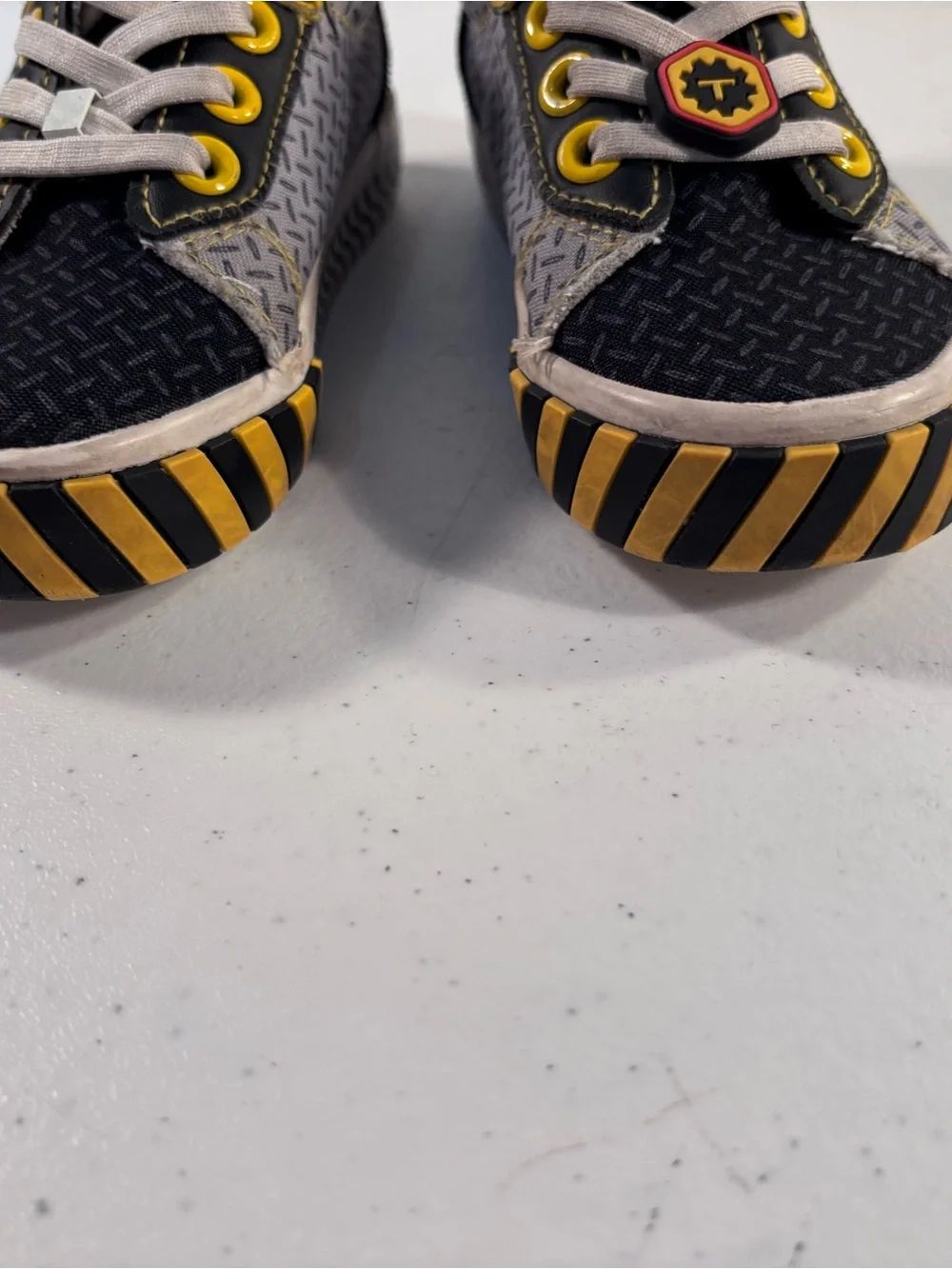 Tonka Black and Yellow Kids Lace-Up Sneakers